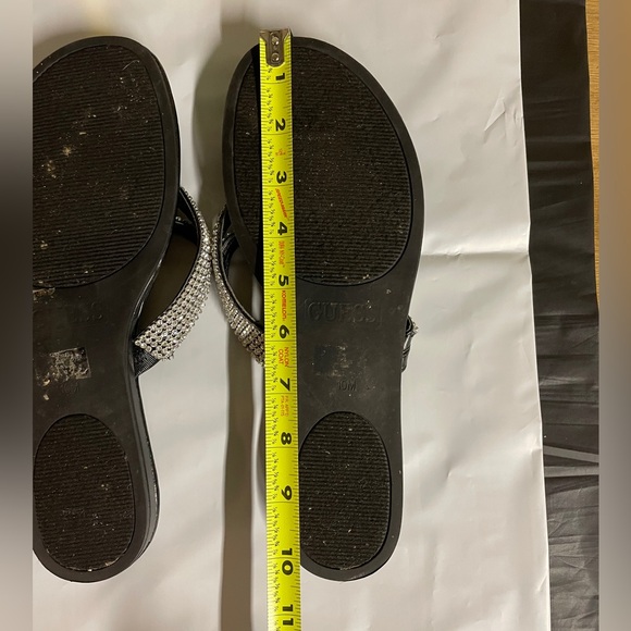 GUESS Black Sequined Sandals Size 10 - Picture 3 of 4